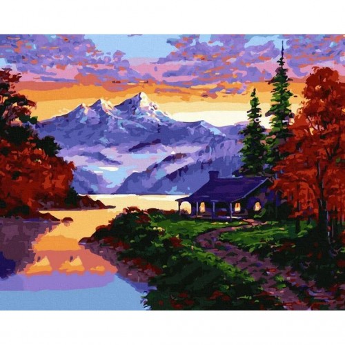 Картина за номерами "Гірський пейзаж" 40х50 см (Rainbow Art)
