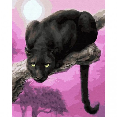 Картина за номерами "Чорна пантера" 40х50 см (Rainbow Art)
