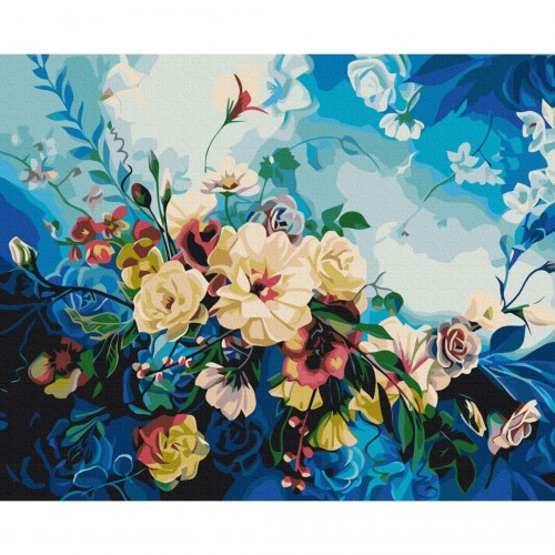 Картина по номерам "Цветы голубые © Anna Steshenko" ★★★★ (Brushme)