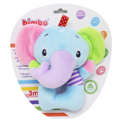 Мягкая игрушка-погремушка "Слоненок" (Bimbo)