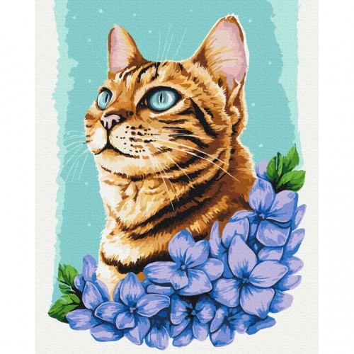 Картина за номерами "Блакитний котик © Anna Kulyk" ★★★★ (Brushme)