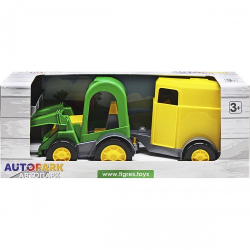 Трактор-багги с ковшом, зеленый/желтый