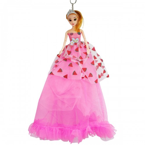 Кукла "Арбузы" в малиновом бальном платье