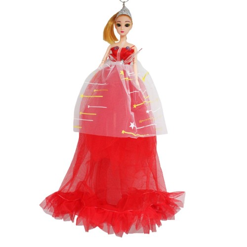 Кукла "Звездопад" в платье, красный