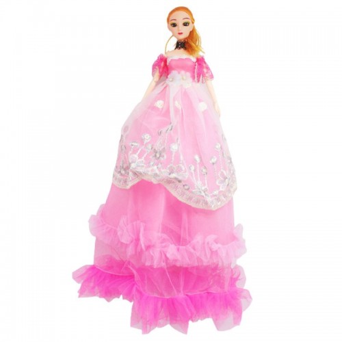 Лялька у довгій сукні, малинового кольору