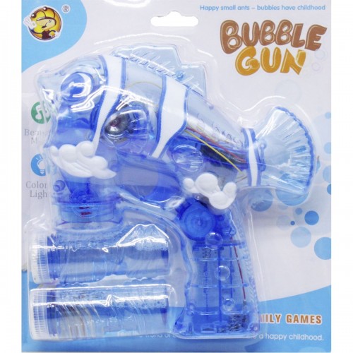 Пістолет з мильними бульбашками "Рибка", блакитний (MiC)