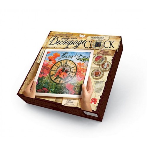 Комплект креативної творчості "Decoupage Clock", з рамкою (Dankotoys)