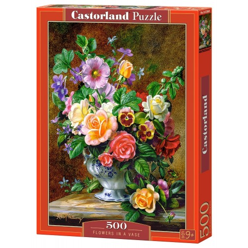 Пазлы 'Букет цветов в вазе', 500 элементов