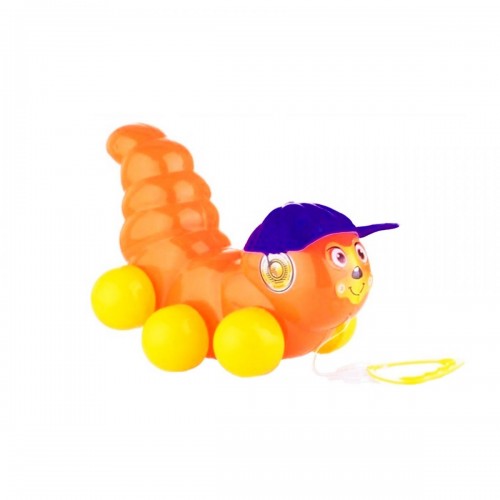 Каталка Гусениця, помаранчевий - іграшка