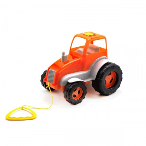 Трактор пластиковый, оранжевый