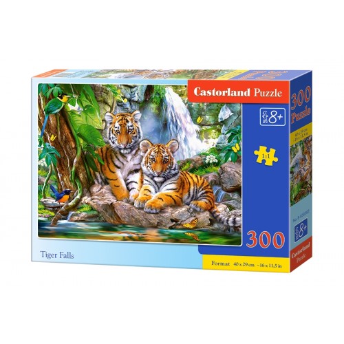 Пазлы Тигры у водопада, 300 элементов