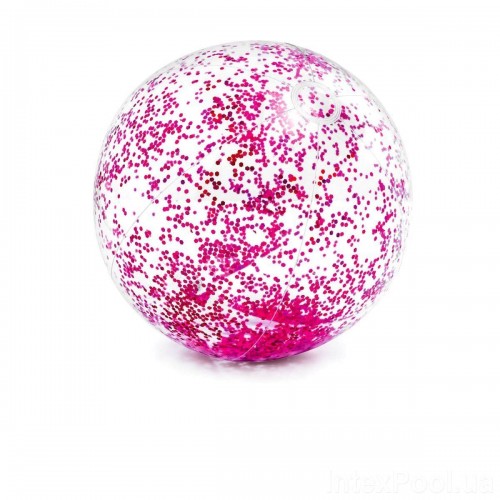 Пляжный мячик "Glitter" (розовый) (Intex)