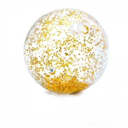 Пляжный мячик "Glitter" (золотистый) (Intex)