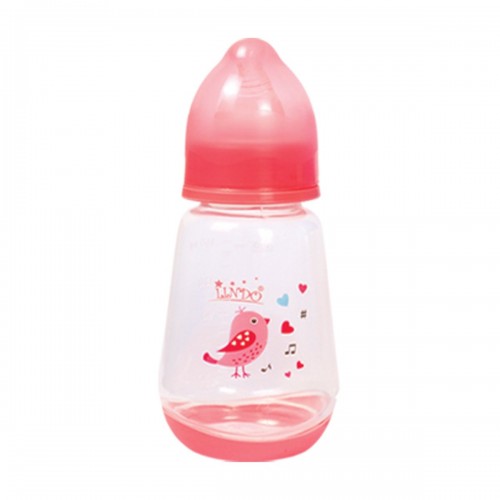Бутылочка для кормления, 150 мл, 0 месяцев, розовый (Lindo)