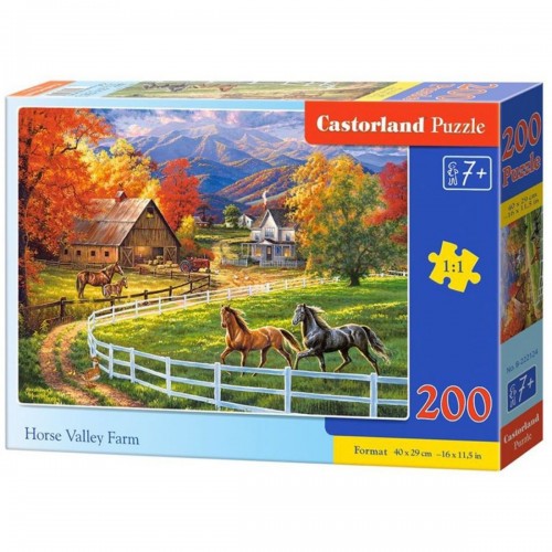Пазлы Ферма конной долины, 200 элементов (Castorland)