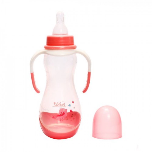 Бутылочка для кормления, 250 мл, розовый (Lindo)