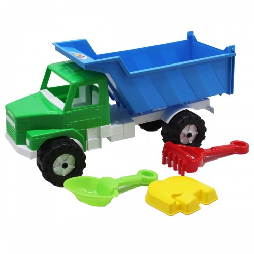 Машинка "Вантажівка Денні" з пісочним набором (зелений) (Бамсик)