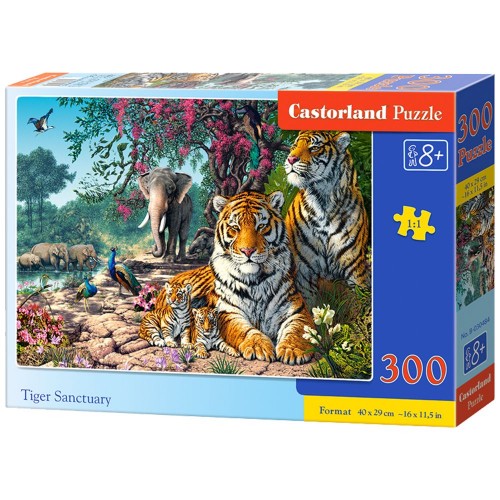 Пазлы "Заповедник тигров", 300 элементов (Castorland)