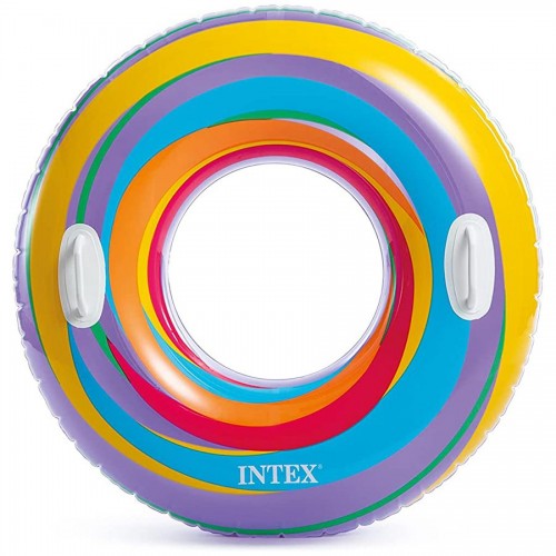 Надувний круг "Райдуга" (d=91 см) бузковий (Intex)