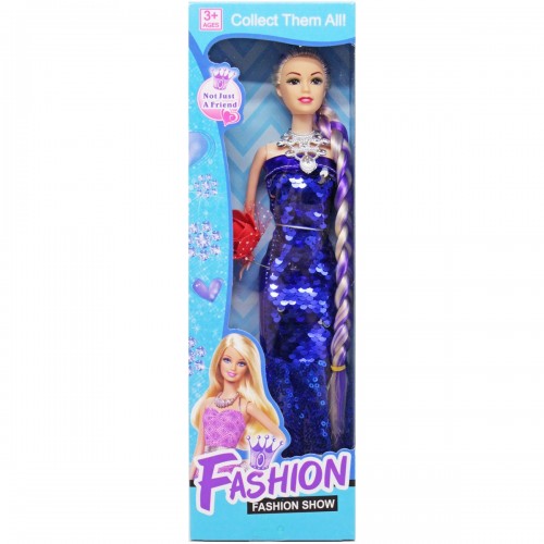 Кукла "Fashion Doll" синего цвета (28 см)