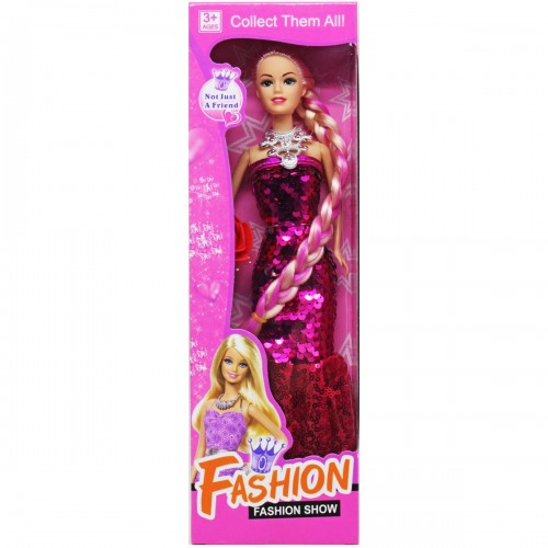 Кукла "Fashion Doll" - малиновая (28 см)