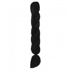 Канекалон однотонний, 60 см (чорний)