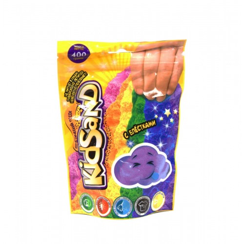 Кінетичний пісок "KidSand" фіолетовий, в пакеті, 400 г (Dankotoys)