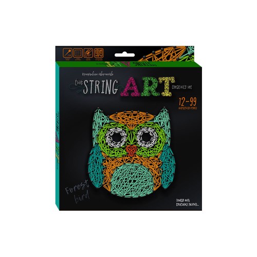 Набір креативної творчості "String Art: Сова", STRA-01-02 (рус) (Dankotoys)