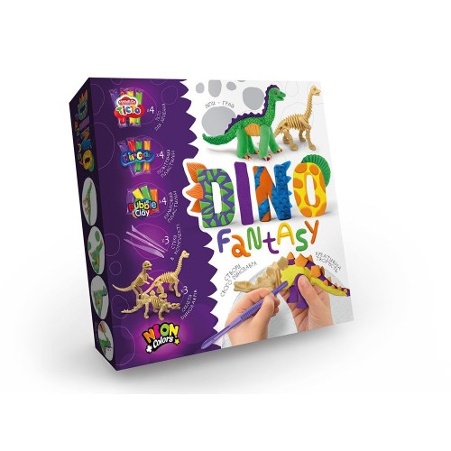 Набір креативної творчості "Dino Fantasy" 18 елементів (укр) (Dankotoys)