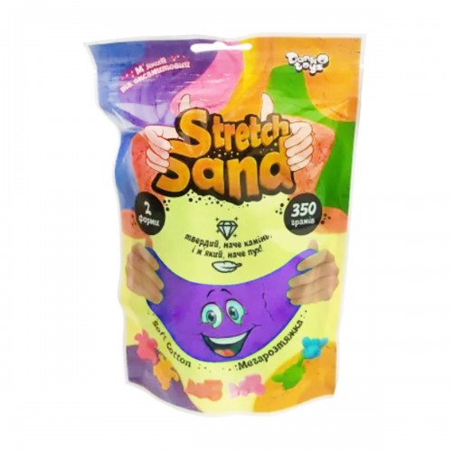 Кинетический песок "Stretch Sand" укр 350 г фиолетовый (Dankotoys)
