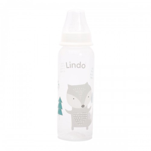 Бутылочка для кормления, 250 мл, белая (Lindo)