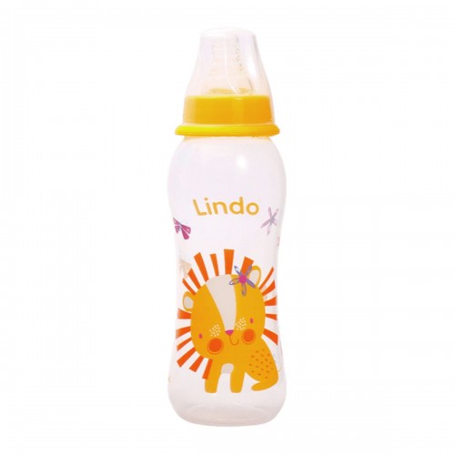 Бутылочка для кормления, 250 мл, желтая (Lindo)