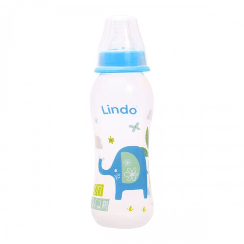 Пляшка для годування, 250 мл, синя (Lindo)