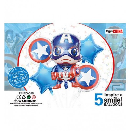 Набір фольгованих кульок "Капітан Америка" (MiC)