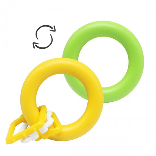 Погремушка "Кольца с колечками" (желто-зеленый)