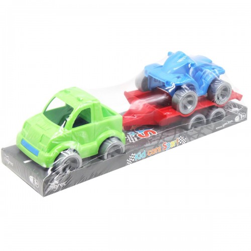 Набір авто "Kid cars Sport" (машинка зелена + синій квадроцикл) (TIGRES)