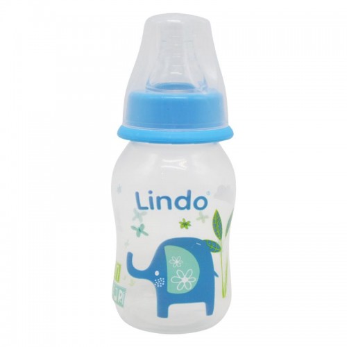Бутылочка с силиконовой соской 125мл слоник (Lindo)
