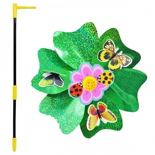 Вітрячок дитячий "Яскрава квіточка", зелений (MiC)
