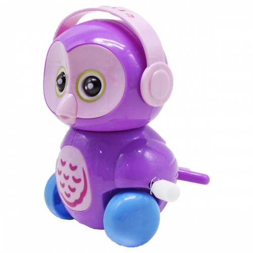 Заводна іграшка "Сова в навушниках", фіолетовий (MiC)