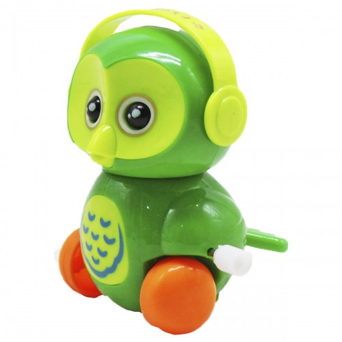 Заводна іграшка "Сова в навушниках", зелений