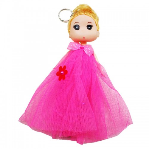 Кукла-брелок в бальном платье, малиновый (MiC)