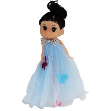 Кукла-брелок в бальном платье, малиновый