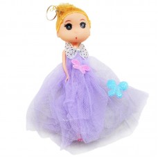 Кукла-брелок в бальном платье, сиреневый