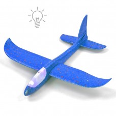 Пінопластовий планер-літачок, 48 см, зі світлом, синій