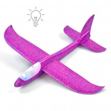 Пінопластовий планер-літачок, 48 см, зі світлом, фіолетовий