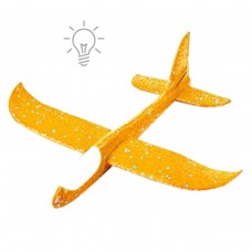 Пінопластовий планер-літачок, 48 см, зі світлом, помаранчевий
