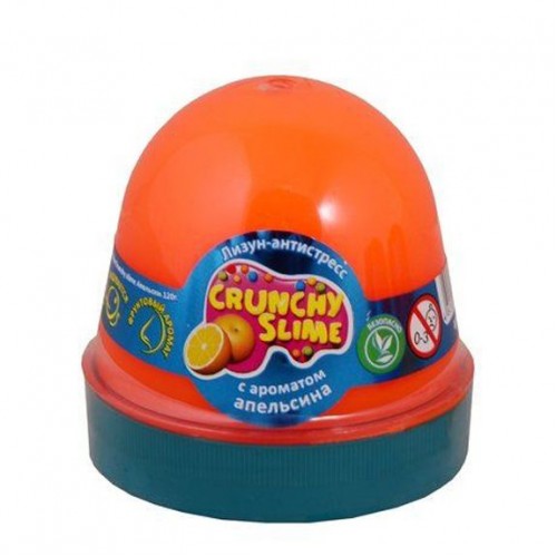 Лизун-антистрес "Crunchy Slime: Апельсин" 120 г (Окто)
