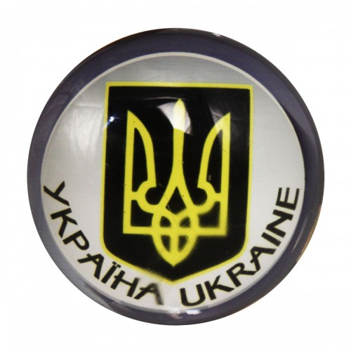 Магнит "Герб Украины", черно-серый (MiC)