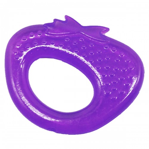 Прорезыватель с водой "Клубничка", фиолетовый (Lindo)
