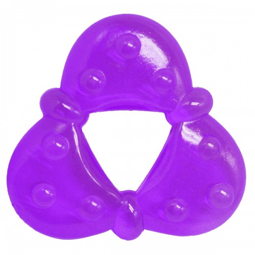 Прорезыватель с водой "Три язычка", фиолетовый (Lindo)